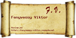 Fenyvessy Viktor névjegykártya