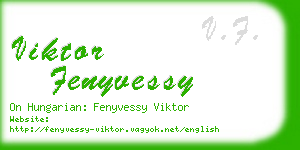 viktor fenyvessy business card